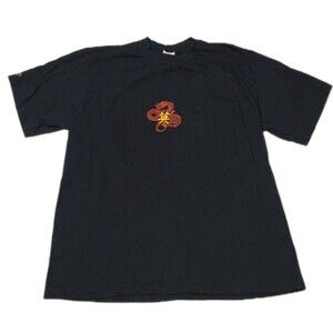 Crazy Shirts Men's Black Short Sleeve Crew Neck Dragon Graphic T-Shirt M USA